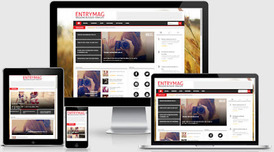  EntryMag versi 2.0 Majalah Responsive Blogger Template