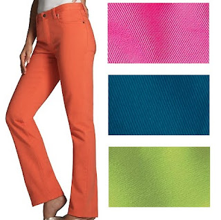 Colored Jeans teal, hot pink, orange, lime green