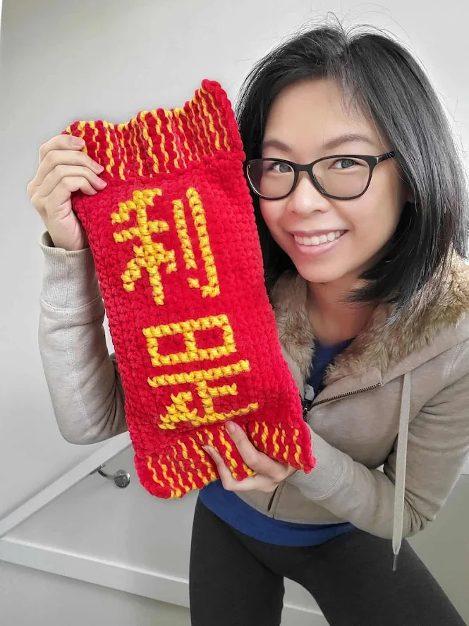 Chinese New Year Crochet Lai See Tong Chinese Lucky Candy