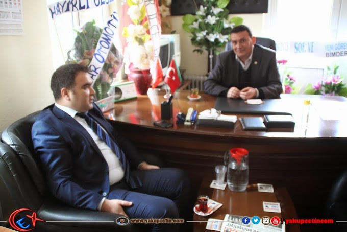 Kaymakam Demir'den Bozkır Ziraat Odası Başkanı Köse'ye ziyaret