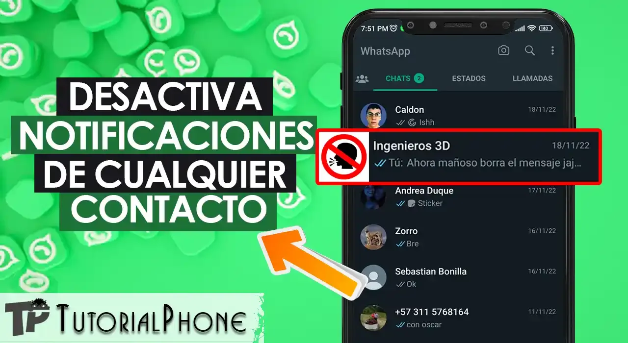 desactivar mensajes de alguien en WhatsApp