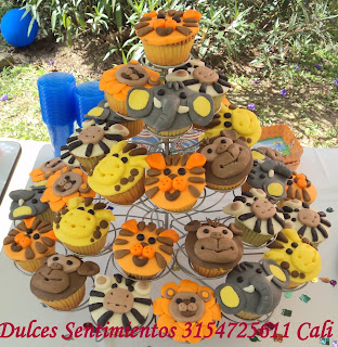 Fiesta Salvaje Cupcakes Animales de la selva
