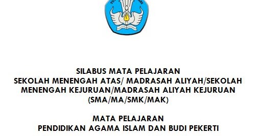 Silabus Mata Pelajaran Agama Islam dan Budi Pekerti 