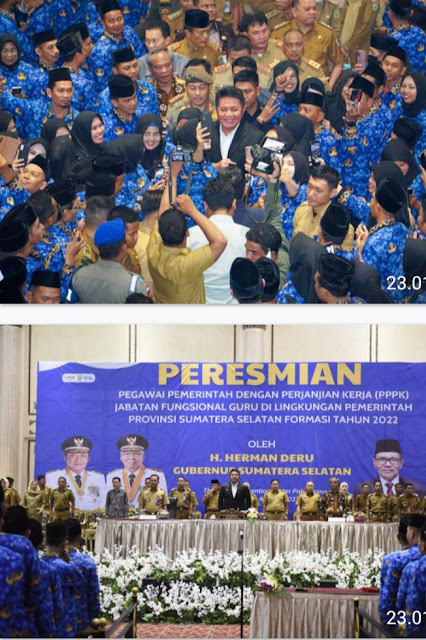 Herman Deru Ambil Sumpah dan Lantik 3508 PPPK Jabatan Fungsional Guru Se-Sumsel