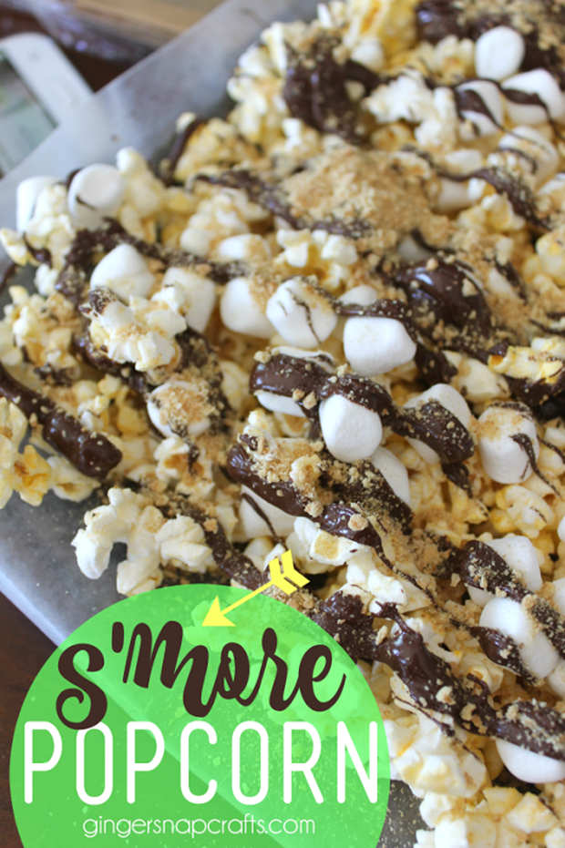 s'more popcorn recipe at GingerSnapCrafts.com #recipe #popcorn_thumb