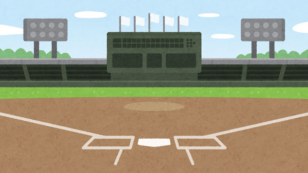 野球場のイラスト（背景素材）
