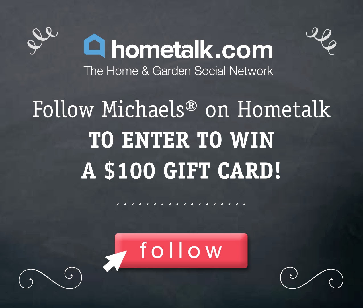 win $100 Gift Card with Michaels and Hometalk via http://deniseonawhim.blogspot.com