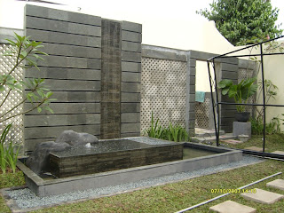 TAMAN MINIMALIS DENGAN WATERFEATURE UNIK  IMAGI LANDSCAPE