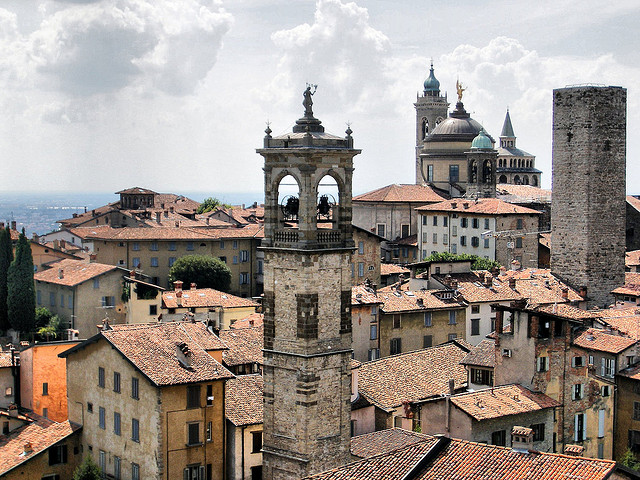 Alta Citta of Bergamo in Lombardy, Italy