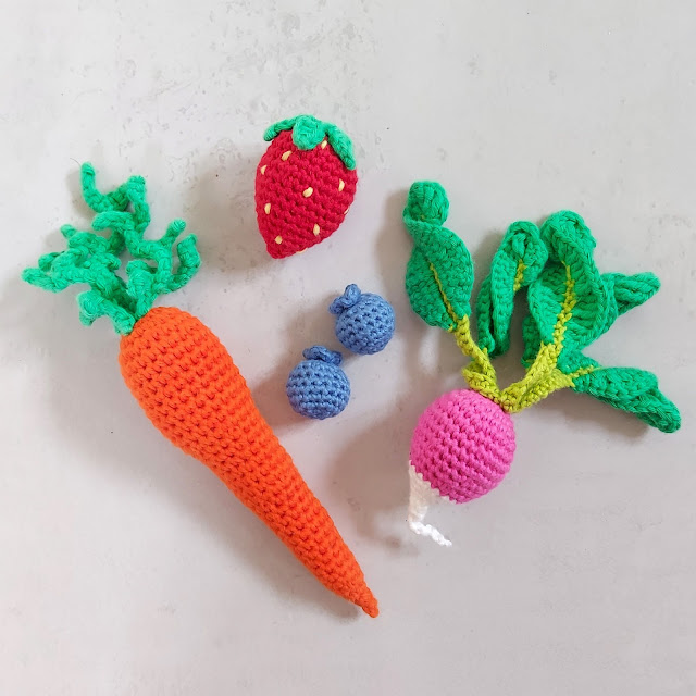 crochet fruit and veg