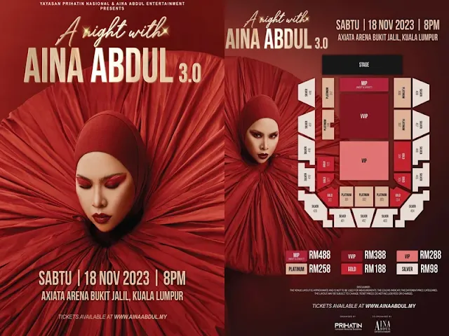 Konsert Aina Abdul 3.0 : A Night With Aina Abdul 3.0 Sasar 10,000 Penonton