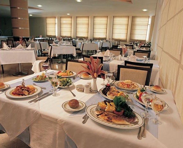 Albanain restorant table in Tirana