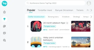 3. TapTap - 5 Situs Download Game Android Lengkap dan Gratis