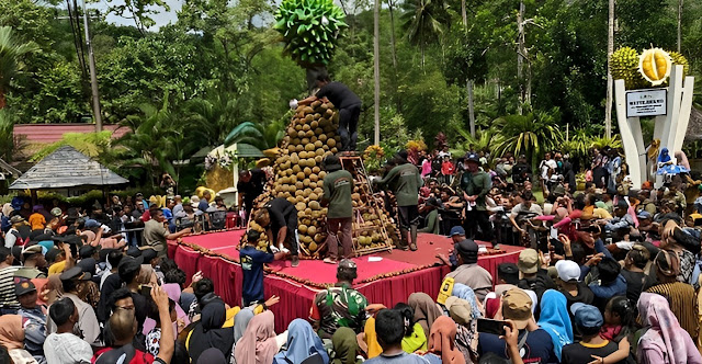  Meriahnya Kenduri Tumpeng Durian Raksasa di Trenggalek