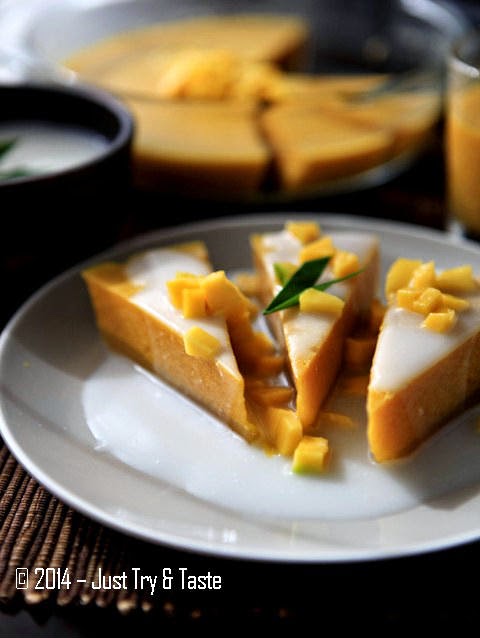 Just Try & Taste: Puding Mangga Nan Simple dengan Vla Susu