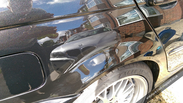 BMW E46 330d rear wheel arch resprayed