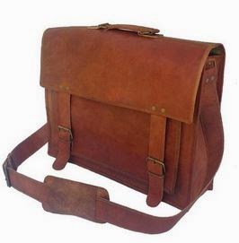  KOMAL'S  Passion Leather 18 inches Handmade Leather Briefcase or Leather Messenger Bag or Laptop Bag  REVIEW 2014