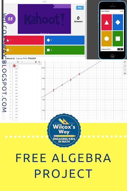 Graphs and Kahoots combine in this free algebra project.