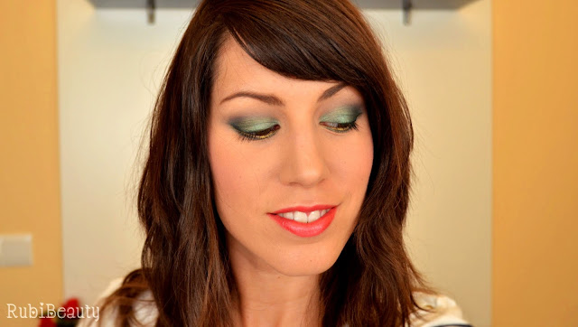 maquillaje navidad verde dorado ahumado kiko rubibeauty