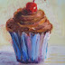 Cupcake, Food Series, Oil Still Life by AZ Artist Amy Whitehouse