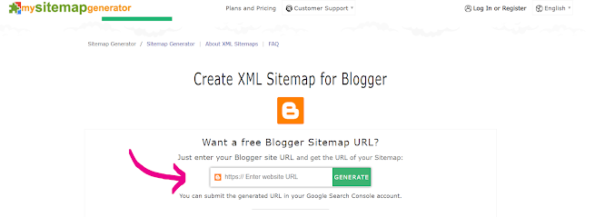 how to create XML Sitemap for Blogger