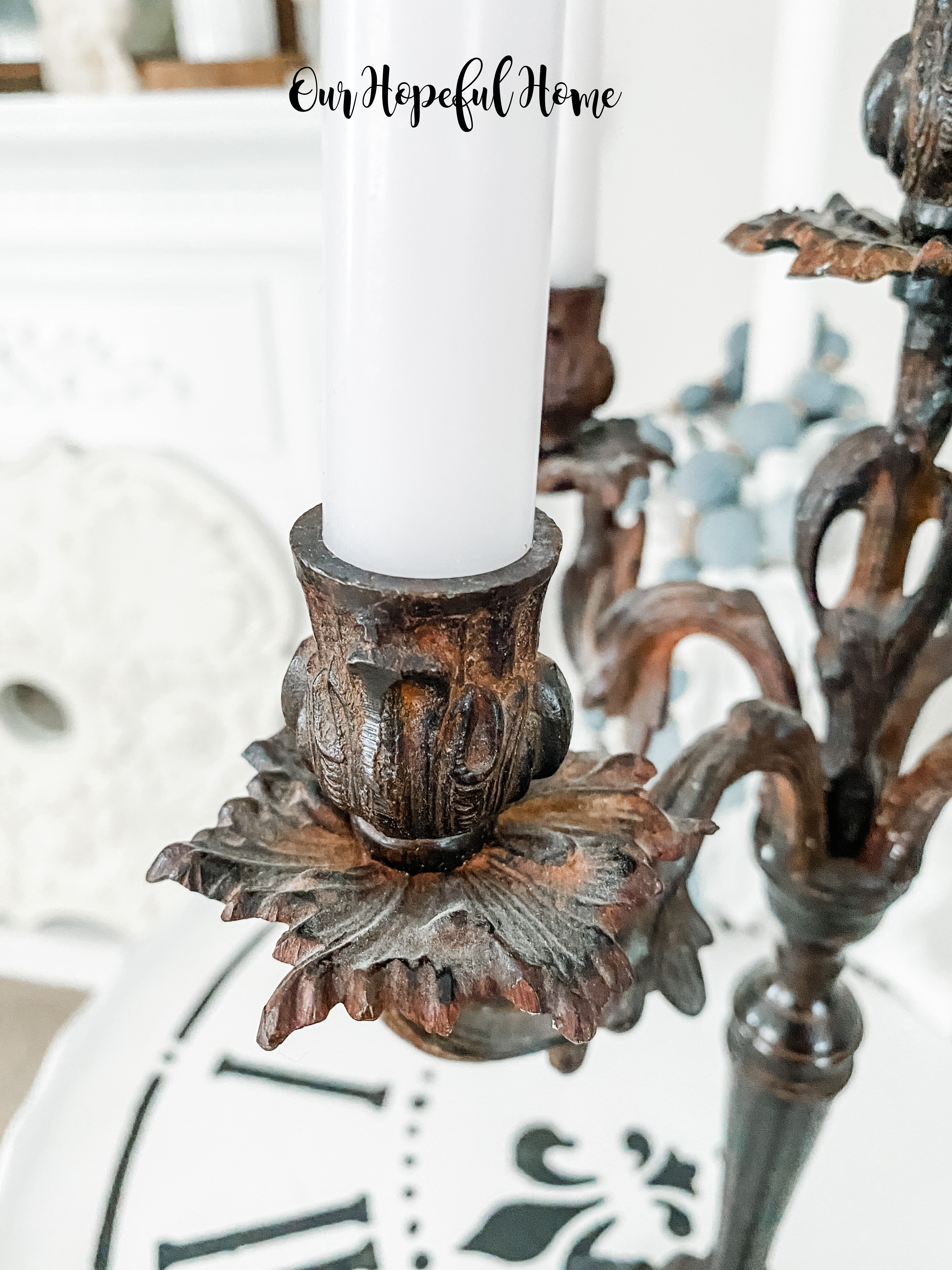 Gold Leaf A Thrift Store Candelabra - How To 
