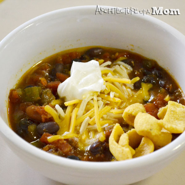 Crockpot Chili with Cocoa Closeup