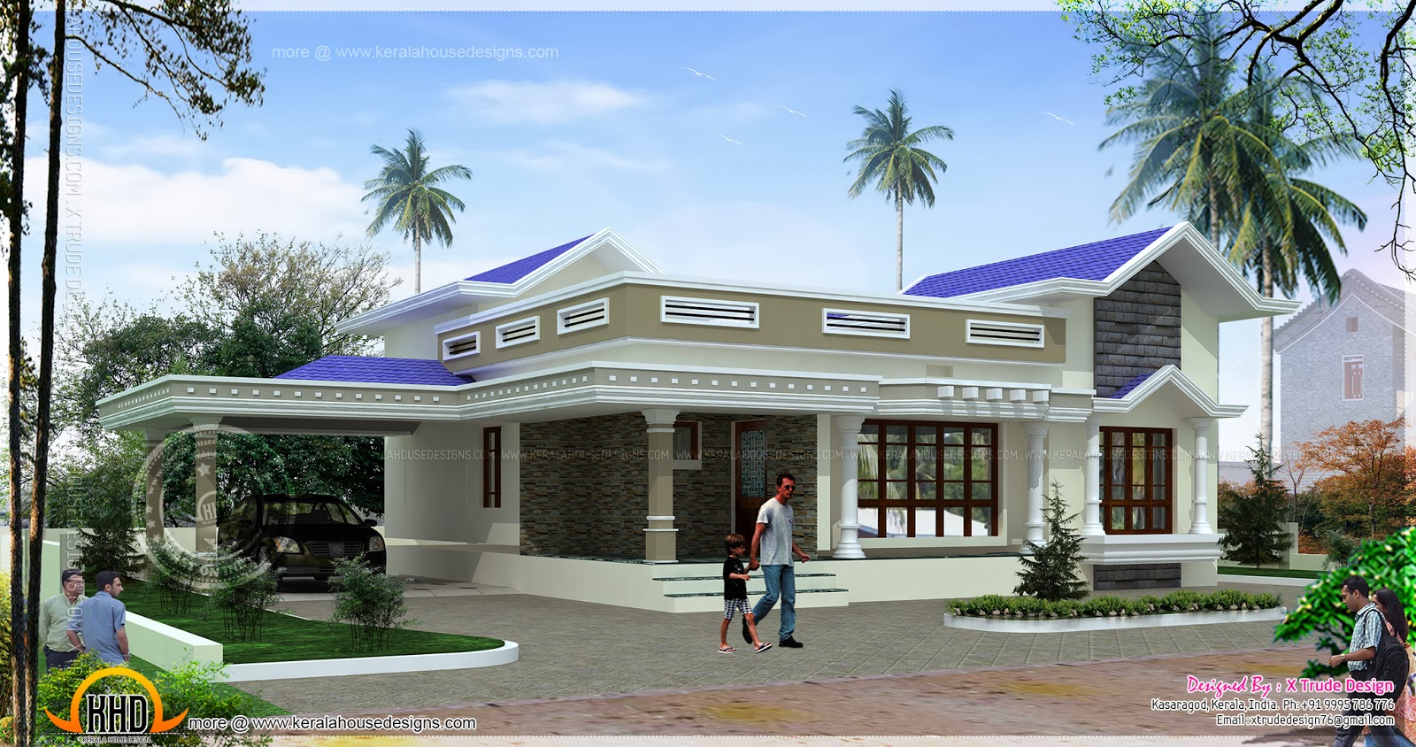 Single floor small house design - Kerala home design and 