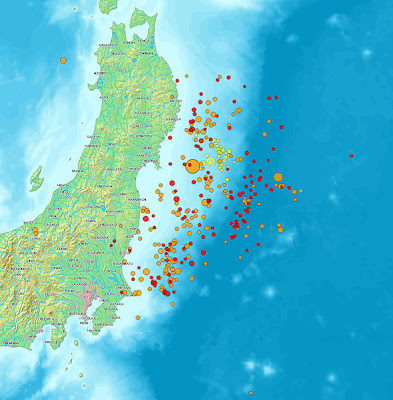 map of japan earthquake 2011. Japan+earthquake+2011+map