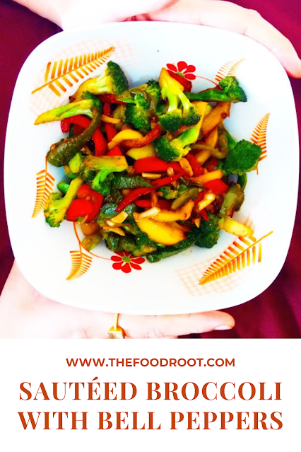 SAUTÉED BROCCOLI WITH BELL PEPPERS