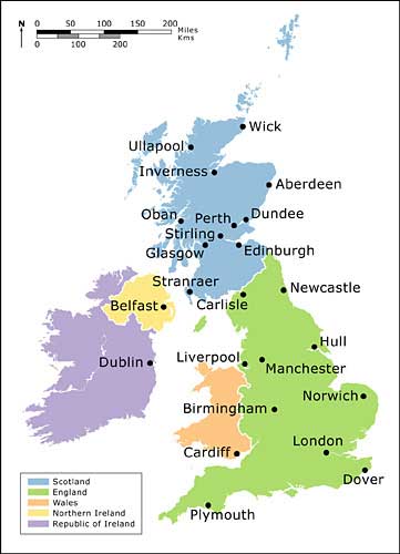 Map Of United Kingdom Cities. UNIT 7: UNITED KINGDOM-LONDON