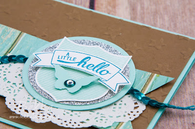 Butterfly Little Hello and A Quick Tip For Using Sequin Trim from Stampin' Up! UK Demo Bekka Prideaux