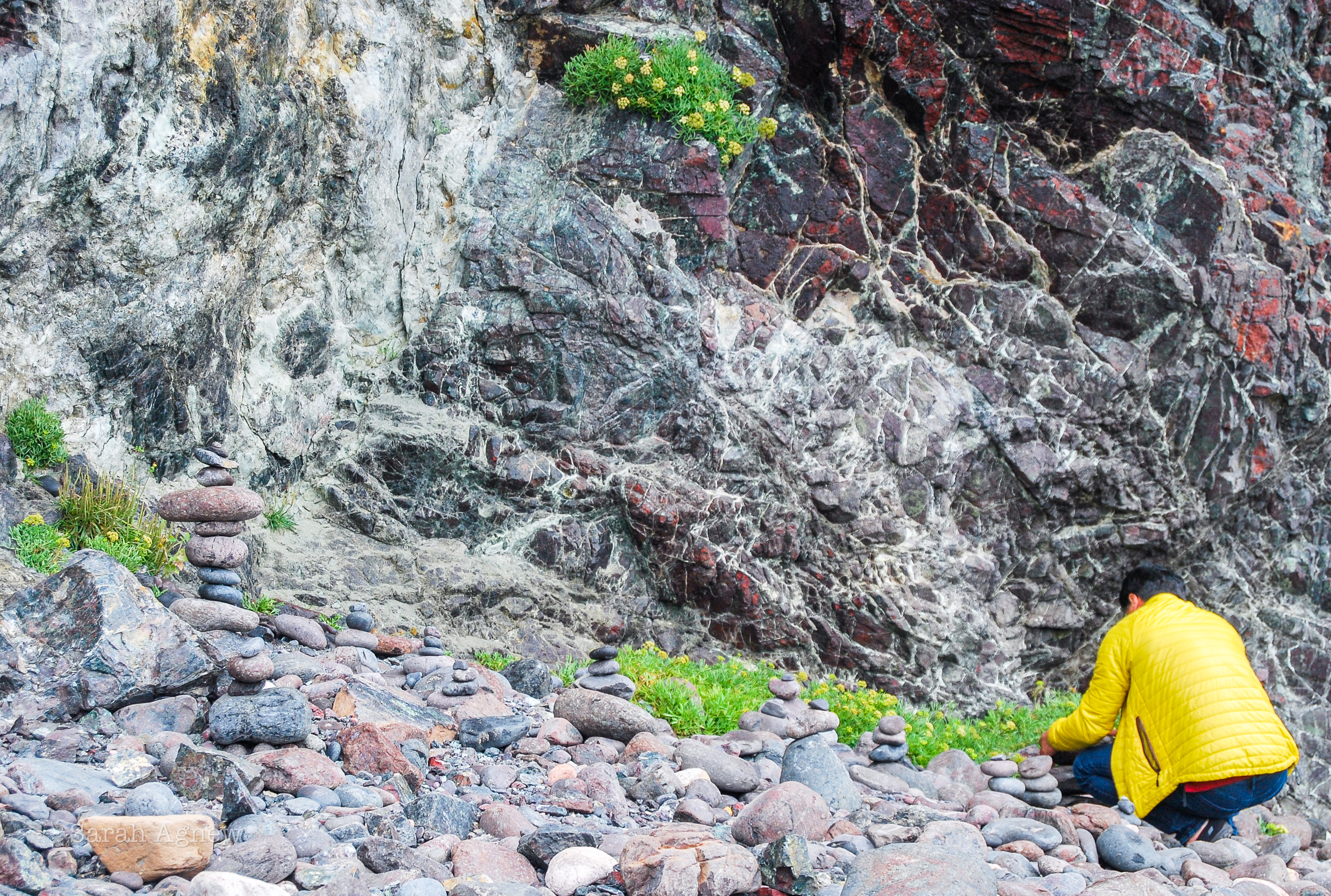 Stone balancing at Kynance Cove, Cornwall, Sarah Agnew Photos