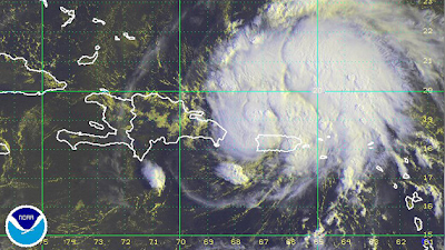 Imagen satélite del Huracán Carlota, 15 de Junio de 2012