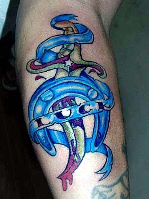 snowboarding tattoos. knife, Skinwerks Tattoo and