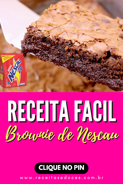 Brownie de Nescau Receita Fácil