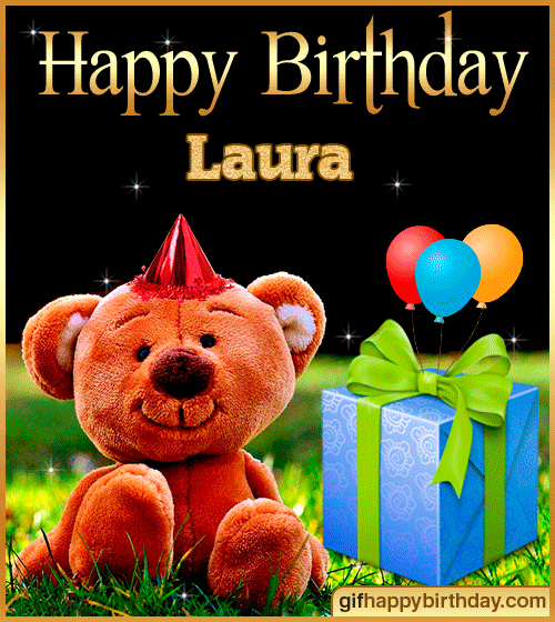 Wish Happy Birthday Gifs With Name Laura