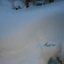 Snow on our balcony/Neige sur notre balcon