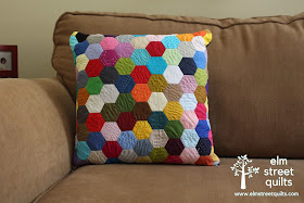 elm street quilts hexie pillow random