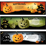 10. Free Vector Happy Halloween Web Banner Set