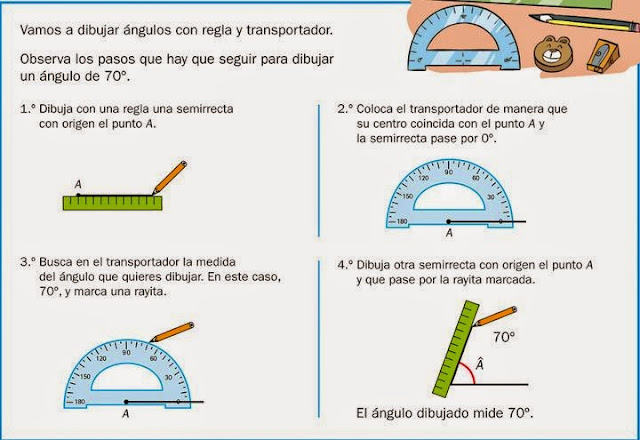 Resultado de imagen de SANTILLANA TRAZADO DE ANGULOS