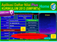 Download Aplikasi Nilai Kurikulum 2013 SMP/MTS