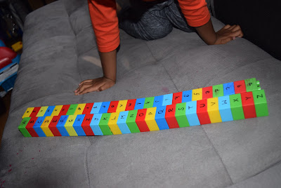 Alphabet Learning with Mega Blocks