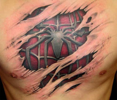 Spider-man Tattoo - August 3, 2008 added by Nemo Intermundorum | Images