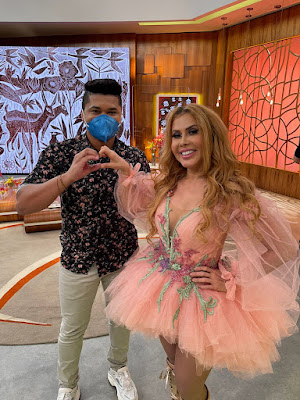 Ator Fagner Ribeiro participa do programa 'Encontro' ao lado de Joelma