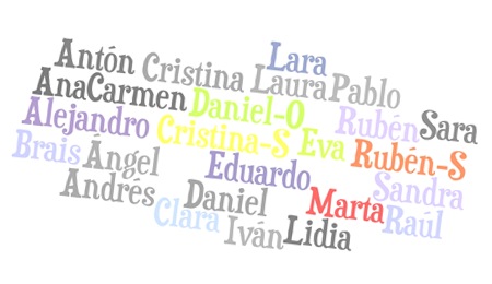 El mosaico de los nombres de 5º B