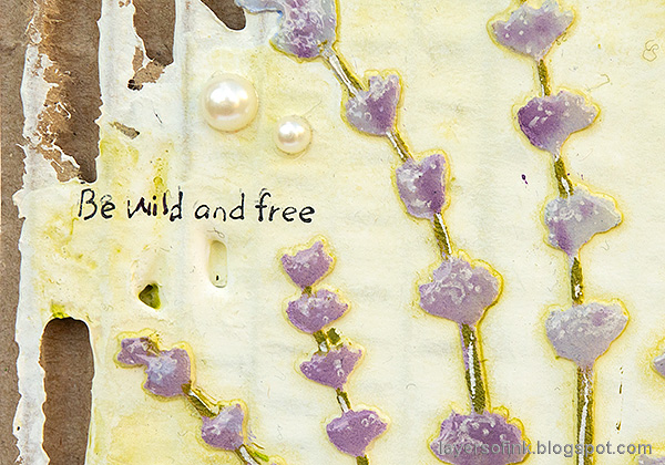 Layers of ink - Lavender Mixed Media Tutorial by Anna-Karin Evaldsson.