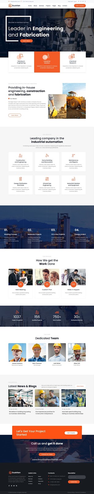 Factory & Industrial Website Template