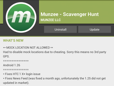 Munzee version 1.26 for Android