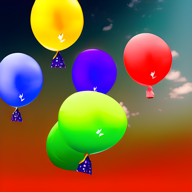 Balloons Colorful floating in the sky